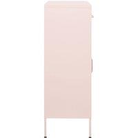 Berkfield Home Storage Cabinet Pink 80x35x101.5 cm Steel
