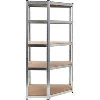 Berkfield Home Storage Shelf Silver 90x90x180 cm Steel & MDF | Size: 90 x 90 x 180 cm
