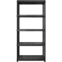 Berkfield Home Storage Shelf 5-Tier Black 183x45.7x185 cm Plastic