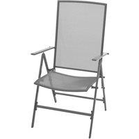 Berkfield Home Stackable Garden Chairs 2 pcs Steel Grey in Dark Grey