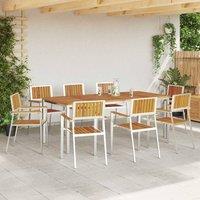 Berkfield Home Stacking Garden Chairs 8 pcs 54.5x56x87 cm Solid Wood Acacia in Brown