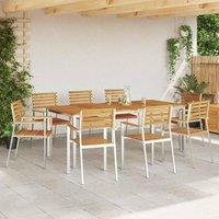 Berkfield Home Stacking Garden Chairs 8 pcs 54.5x56x89 cm Solid Wood Acacia in Brown