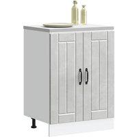 Berkfield Home Sink Base Cabinet Lucca Concrete Grey Engineered Wood