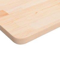 Berkfield Home Square Table Top 40x40x2.5 cm Untreated Solid Wood Oak in Light Tan