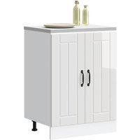 Berkfield Home Sink Base Cabinet Lucca High Gloss White Engineered Wood