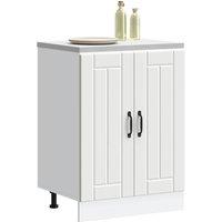 Berkfield Home Sink Base Cabinet Lucca White Engineered Wood