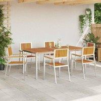 Berkfield Home Stacking Garden Chairs 6 pcs 54.5x56x87 cm Solid Wood Acacia in Brown