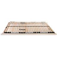 Berkfield Home Slatted Bed Base with 28 Slats 7 Zones 90x200 cm in Light Tan
