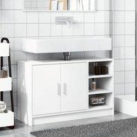 Berkfield Home Sink Cabinet White 90x29x55 cm Engineered Wood | Size: 90 x 29 x 55 cm