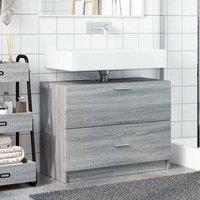 Berkfield Home Sink Cabinet Grey Sonoma 78x37x59 cm Engineered Wood | Size: 78 x 37 x 59 cm
