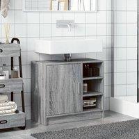Berkfield Home Sink Cabinet Grey Sonoma 63x29x55 cm Engineered Wood | Size: 63 x 29 x 55 cm
