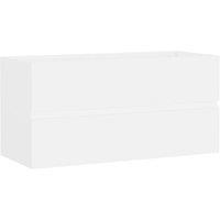 Berkfield Home Sink Cabinet with Built-in Basin White Engineered Wood