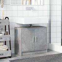 Berkfield Home Sink Cabinet Concrete Grey 63x29x55 cm Engineered Wood | Size: 63 x 29 x 55 cm