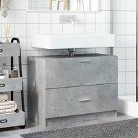 Berkfield Home Sink Cabinet Concrete Grey 78x37x59 cm Engineered Wood | Size: 78 x 37 x 59 cm
