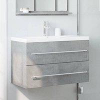 Berkfield Home Sink Cabinet Artisian Oak 80x38.5x48 cm Engineered Wood in Light Grey