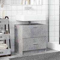 Berkfield Home Sink Cabinet Concrete Grey 59x37x59 cm Engineered Wood | Size: 59 x 37 x 59 cm