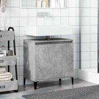 Berkfield Home Sink Cabinet Concrete Grey 58x33x60 cm Engineered Wood | Size: 58 x 33 x 60 cm