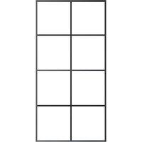 Berkfield Home Sliding Door Black 102.5x205 cm ESG Glass & Aluminium