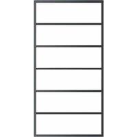Berkfield Home Sliding Door ESG Glass & Aluminium 102x205 cm Black