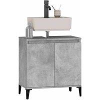 Berkfield Home Sink Cabinet Concrete Grey 58x33x60 cm Engineered Wood | Size: 58 x 33 x 60 cm