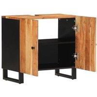 Berkfield Home Sink Cabinet 62x33x58 cm Solid Wood Acacia & Engineered Wood in Brown | Size: 62 x 33 x 58 cm