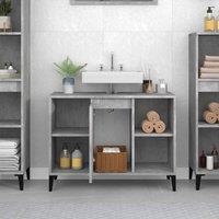 Berkfield Home Sink Cabinet Concrete Grey 80x33x60 cm Engineered Wood | Size: 80 x 33 x 60 cm