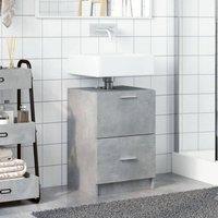 Berkfield Home Sink Cabinet Concrete Grey 40x37x59 cm Engineered Wood | Size: 40 x 37 x 59 cm