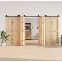 Berkfield Home Sliding Door Hardware Kit 400 cm Steel Black