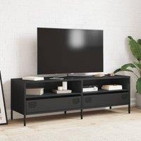 Berkfield Home TV Cabinet Black 135x39x43.5 cm Cold-rolled Steel