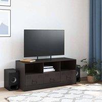Berkfield Home TV Cabinet Black 99x39x44 cm Steel | Size: 99 x 39 x 44 cm