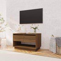 Berkfield Home TV Cabinet Brown Oak 70x41x44 cm Engineered Wood | Size: 70 x 41 x 44 cm