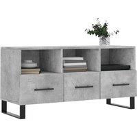 Berkfield Home TV Cabinet Concrete Grey 102x36x50 cm Engineered Wood | Size: 102 x 36 x 50 cm