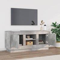 Berkfield Home TV Cabinet Concrete Grey 102x35x45 cm Engineered Wood | Size: 102 x 35 x 45 cm
