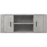 Berkfield Home TV Cabinet Concrete Grey 100x35x40 cm Engineered Wood | Size: 100 x 35 x 40 cm