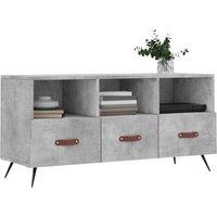 Berkfield Home TV Cabinet Concrete Grey 102x36x50 cm Engineered Wood | Size: 102 x 36 x 50 cm