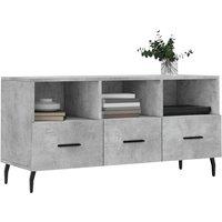 Berkfield Home TV Cabinet Concrete Grey 102x36x50 cm Engineered Wood | Size: 102 x 36 x 50 cm