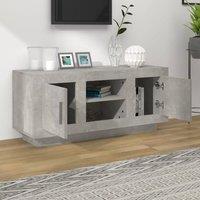Berkfield Home TV Cabinet Concrete Grey 102x35x45 cm Engineered Wood | Size: 102 x 35 x 45 cm