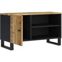Berkfield Home TV Cabinet 80x33x46 cm Solid Wood Mango&Engineered Wood in Brown | Size: 80 x 33 x 46 cm