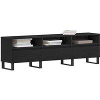 Berkfield Home TV Cabinet Black Oak 150x30x44, 5 cm Engineered Wood
