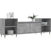 Berkfield Home TV Cabinet Concrete Grey 160x35x55 cm Engineered Wood | Size: 160 x 35 x 55 cm