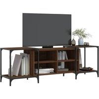 Berkfield Home TV Cabinet Brown Oak 153x37x50 cm Engineered Wood | Size: 153 x 37 x 50 cm