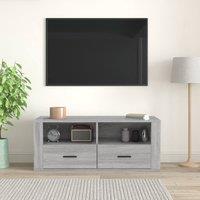 Berkfield Home TV Cabinet Grey Sonoma 100x35x40 cm Engineered Wood | Size: 100 x 35 x 40 cm