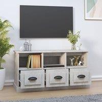 Berkfield Home TV Cabinet Concrete Grey 100x35x50 cm Engineered Wood | Size: 100 x 35 x 50 cm