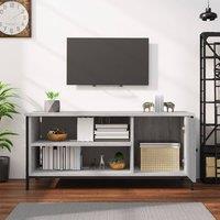 Berkfield Home TV Cabinet Grey Sonoma 100x40x45 cm Engineered Wood | Size: 100 x 40 x 45 cm