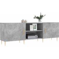 Berkfield Home TV Cabinet Concrete Grey 150x30x50 cm Engineered Wood | Size: 150 x 30 x 50 cm