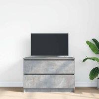 Berkfield Home TV Cabinet Concrete Grey 80x35x54 cm Engineered Wood | Size: 80 x 35 x 54 cm