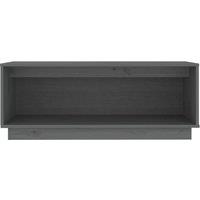Berkfield Home TV Cabinet Grey 90x35x35 cm Solid Wood Pine | Size: 90 x 35 x 35 cm