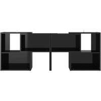 Berkfield Home TV Cabinet High Gloss Black 104x30x52 cm Engineered Wood | Size: 104 x 30 x 52 cm