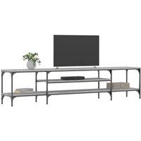 Berkfield Home TV Cabinet Grey Sonoma 201x35x45 cm Engineered Wood&Iron | Size: 201 x 35 x 45 cm