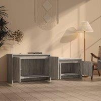 Berkfield Home TV Cabinet Grey Sonoma 146.5x35x50 cm Engineered Wood